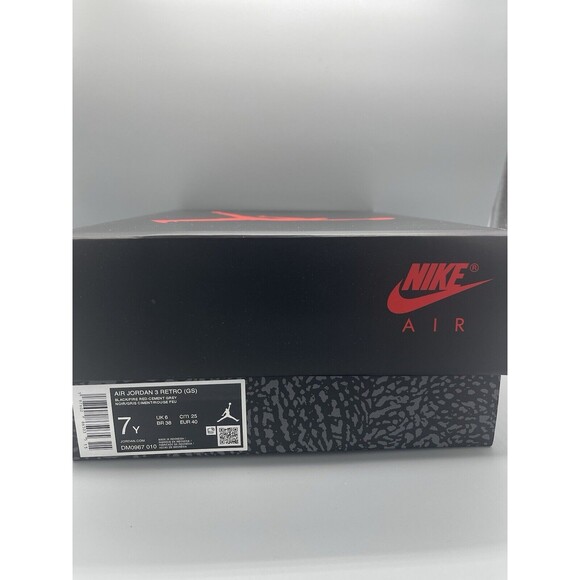 Air Jordan 3 Retro OG GS ‘Black Cement’ Size 7Y 8.5W New OGALL DM0967-010